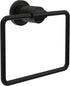 DELTA FAUCET NIC46-MB Nicoli Wall Mount Square Closed Towel Ring Bath Hardware Accessory in Matte Black...