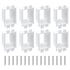8pcs BE1-2 Electrical Outlet Box Extenders, 1 Gang/Single Gang Electric Box Extension with 16pcs Screws Power Switch Receptacles Accessories (Whit...