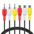 TNP 3 RCA Extender Extension Cable (6 Feet) - 3RCA Male to Female Red White Yellow Cable - Audio Video Composite Cable Adapter Cord Wire Coupler J...