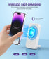 for Magnetic Power Bank, 6800mAh Wireless Portable Charger with PD30W Fast Charging, Mag-Safe Battery Pack Built-in 2 Output Cables for iPhone 15/...