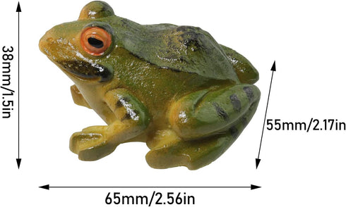 2pcs Resin Simulation Frog Statue Animal Sculpture 6.5x5.5x3.8cm for Home Garden Backyard Outdoor Decoration...