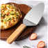 2Pcs Wooden Handle Pizza Shovel pizza spatula pizza cake holder cake server pie server pie cutter baking grilling cheese metal spatula for cooking...