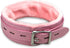 Gothic Leather Choker Collar, PU leather Fur Lined Collars Necklace with Long and Durable Detachable Leash Chain Pet Collars, Pink...