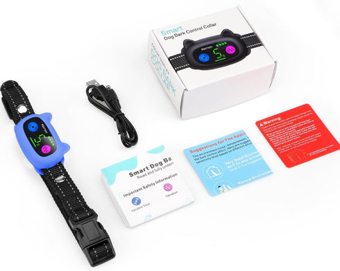Dog Bark Collar, Smart Bark Collar for Small Medium Dogs, Automatic No Shock Anti Barking Training Collar, Rechargeable No Bark Collar. Stop Barki...