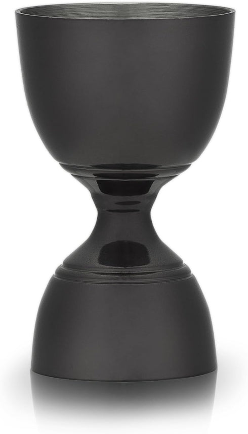 Viski Canterbury Double Measure for Cocktails, Bar Tools and Accessories Stainless Steel Bartender Tool Measuring Shot Gunmetal Black Set of 1...