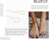 2PC Layered Crystal Anklets Gold Rhinestone Bar Ankle Bracelet Foot Chain Boho Toe Ring Beach Anklets Barefoot Sandals Decorative Jewelry for Wome...