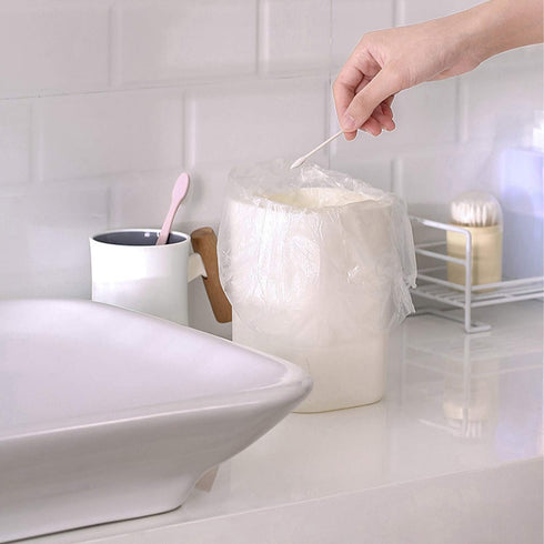 100 Counts Strong Trash Bags - 0.5 Gal Garbage Bags for Small Trash can/Desktop Mini Trash Can, fit 2 Liter or less Trash Can (Clear)...