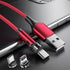 Ezondeal 360° &180° iOS 9 Pin Rotating Magnetic Charging Cable, 3.3ft Magnetic USB Phone Charger Cable Nylon Braided Cords - Red...
