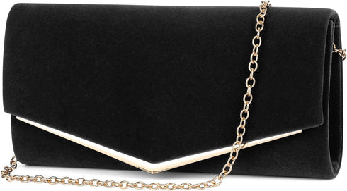 Womens Evening Clutch Bag Ladies Prom Bridal Wedding Handbag Party Purse with Detachable Chain...