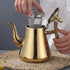 1L/1.5L Stainless Steel Water Kettle TeaPot Thicker With Filter Hotel Tea Pot Coffee Pot Induction Cooker Tea Kettle Gold Silver (1.5L silver)...
