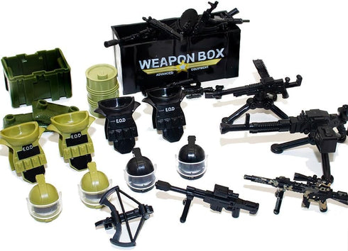 200+ Pcs Military Weapon Pack Accessories Kits Toys, Swat Team Building Block Toys, Military Soldier Style Weapon Sets, Army Equipment Gear Sets, ...