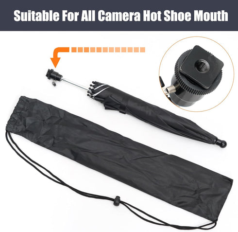 Large Rain Cover/Sunshade, 360 Adjustable Camera Umbrella for DSLR, Lightweight & Compact, Black...