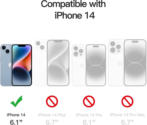 JETech Privacy Full Coverage Screen Protector for iPhone 14 6.1-Inch, Anti-Spy Tempered Glass Film, Edge to Edge Protection Case-Friendly, 2-Pack....