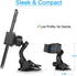 APPS2Car Suction Cup Phone Holder for Car with Adjustable Arm, Low Profile Dashboard Phone Mount Compact Windshield Window Dash Mobile Stand Compa...