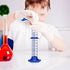 Thick Glass Graduated Cylinder Measuring Liquid Lab Cylinders with Anti-Falling Plastic Base and Bumper Guards and Glass Dropper (Glass, 250ML)...