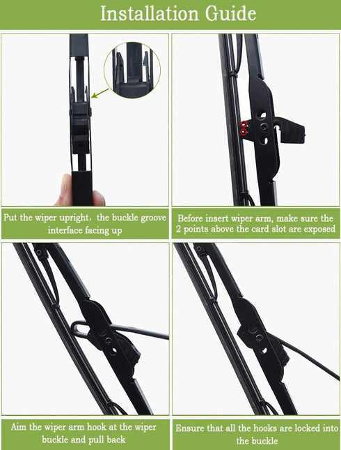 VTOGOI® Windshield Wiper Blades Replacement for 2005-2010 Ford Explorer/2003-2009 Honda Element/2009-2014 Nissan Cube,Original Factory Quality Fro...
