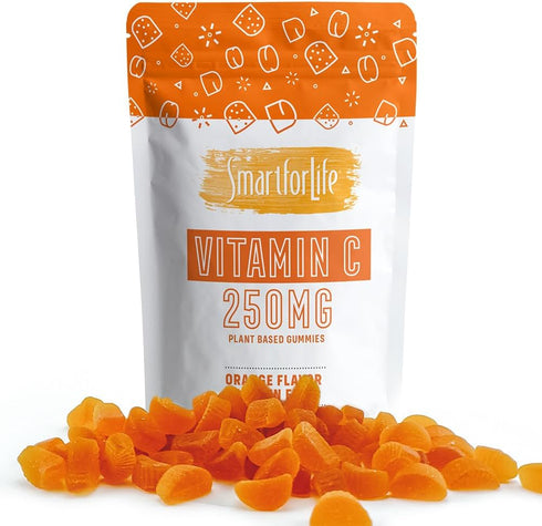 Smart for Life Vitamin C Gummies - Plant Based Vegan Vitamin C Gummies Natural Orange Flavor - Immune Support Gummies for Adults and Kids - Non-GM...