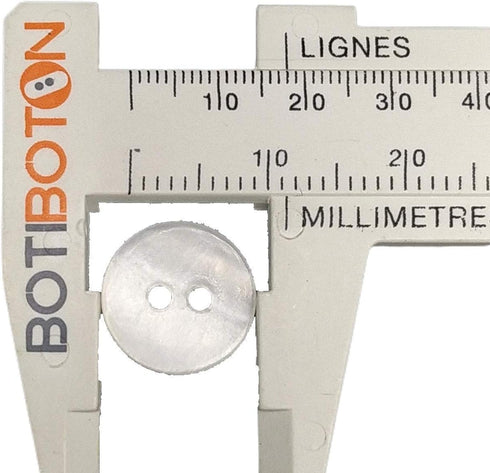 50 Nacar Natural Shell Buttons - Sewing Accessory - 6 Sizes - Manufactured and Shipped from Spain - (12 mm)...