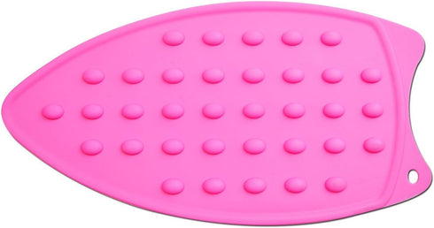 Silicone Iron Rest Pad for Clothes Coats Suits Ironing Board, Anti-Slip Steam Protection Heat Resistant Iron Mat Rose Red Pink...
