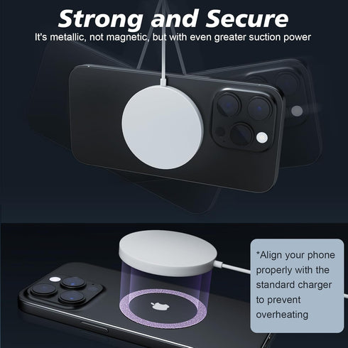 Magnetic Ring,Compatible with MagSafe Stickers,Supports Wireless Charging,Universal Magnetic Conversion Kit,Suitable for iPhone 15/14/13/12/11,Gal...