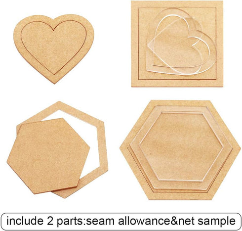 54 Pcs/Set Quilting Templates Quilt Stencils Handmade Mixed Quilt Templates Sewing Patterns Set Quilter Styling Tool Clear Acrylic Stencil DIY Too...