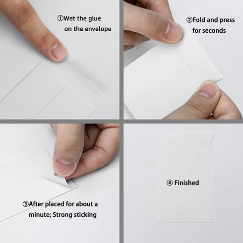 200 Pack Small Coin Envelopes Kraft Paper Seed Envelopes Mini Parts Small Items Stamps Storage Packets Envelopes Self-Adhesive for Garden, Office ...