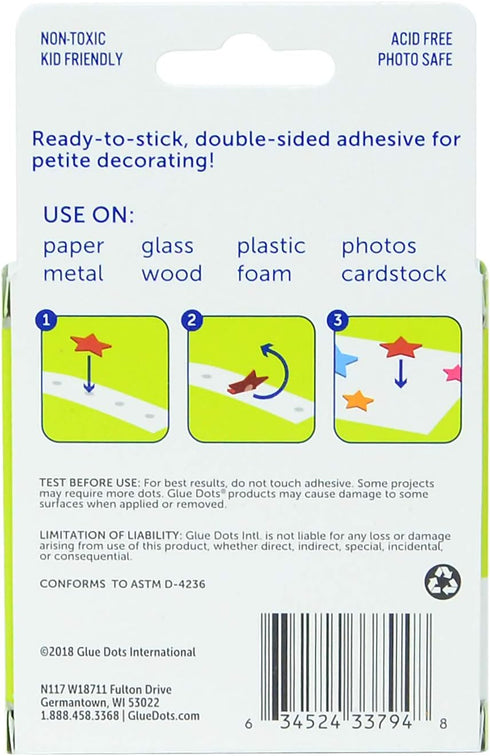 Glue Dots Mini Adhesive Dot Roll...