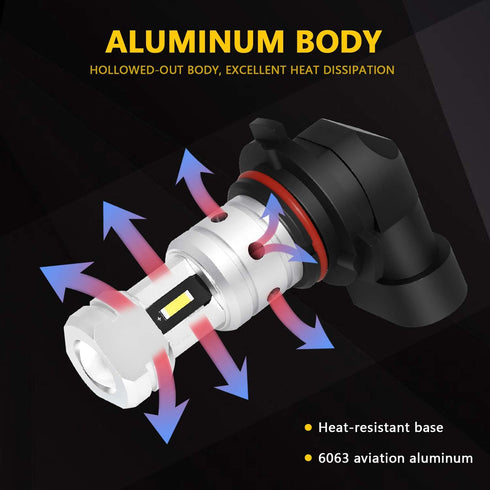 PHINLION 3800 Lumens 9006 LED Fog Light Bulbs 12V Super Bright CSP HB4 LED Bulb Replacement for Cars Trucks, 6000K Xenon White...