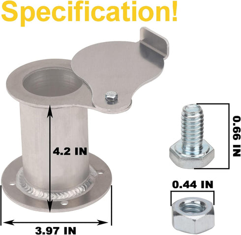 2" Teardrop Flanged Vent for UDS Ugly Drum Smoker Lid Exhaust, BBQ smoker Vent Smoke Stack Damper - With Screws (aluminium)...