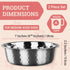 2pcs Stainless Steel Dog Bowls, Hammered Thickened Metal Dog Bowl Feeding or Water Bowls for Small/Medium/Large Sized Dogs & Cats Stackable Metal ...