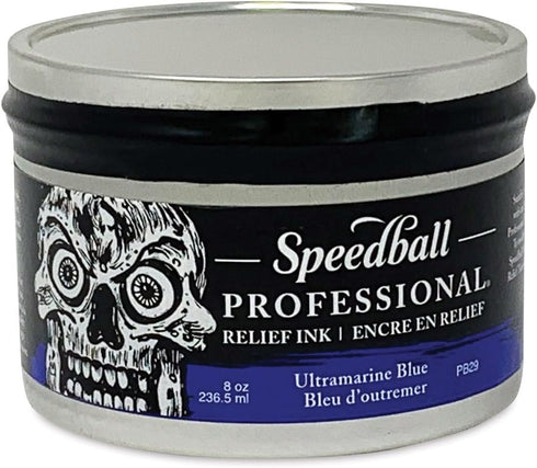 Speedball Professional Relief Ink Ultramarine Blue 8OZ...