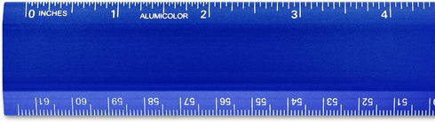 Alumicolor Aluminum Non-Slip Desk Ruler, 24IN, Blue...