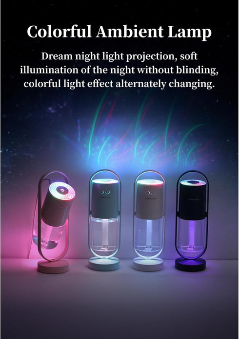 Portable Mini Humidifier, Compact 360° Rotating Cool Mist Air Humidifier Automatic Shutdown for Office for Home for Travel (#1)...