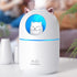 Small Humidifier Cute Portable Cool Mist Humidifier 300ML 7 Color Night Light USB Air Humidifier for Bedroom Office Desk Car Plants Travel (White)...