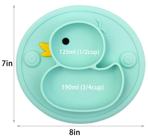 Silicone Detachable Toddler Meal Tray - Portable Non-Slip Suction Cup for Kids Babies and Kids1...