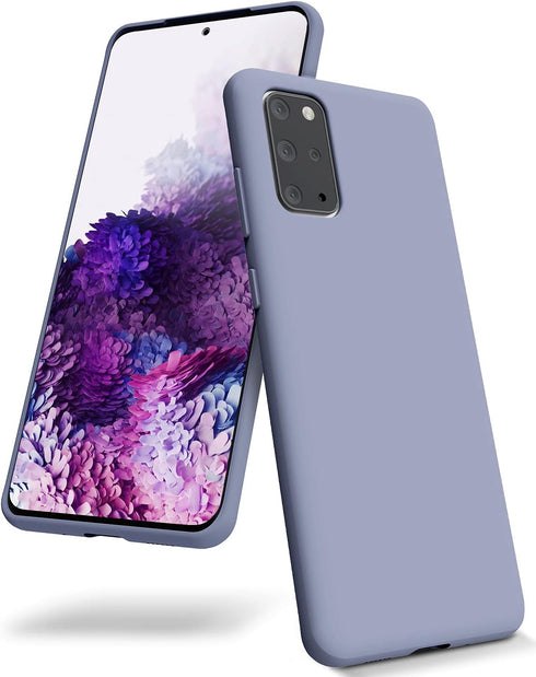 GOOSPERY Liquid Silicone Case for Samsung Galaxy S20 Plus (2020) Jelly Rubber Bumper Case with Soft Microfiber Lining - Lavender Grey...