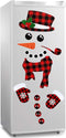17Pcs Snowman Refrigerator Magnets | Christmas Decorations | Large Red Black Buffalo Plaid Fridge Magnet Stickers | Xmas Holiday Decorations for F...