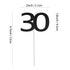Sumerk 24PCS 30 Cupcake toppers Black Glitter 30th Birthday Cupcake Picks Anniversary Party Decorations...