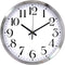 TopOne Silent Wall Clock,Battery Operated 12 inch Accurate Sweep Movement Silver Aluminum Quartz Kitchen/Home/School Patio Decor(White)...