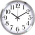 TopOne Silent Wall Clock,Battery Operated 12 inch Accurate Sweep Movement Silver Aluminum Quartz Kitchen/Home/School Patio Decor(White)...