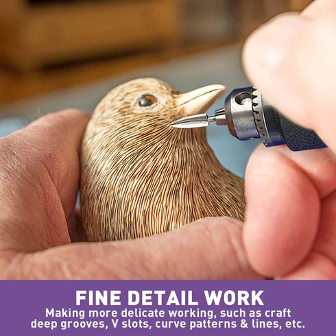 Wood Carving Tools Compatible with Dremel, 5 PCS Engraving Drill Accessories Bit Wood Crafts Grinding Woodworking Tool with 1/8” Shank Universal F...