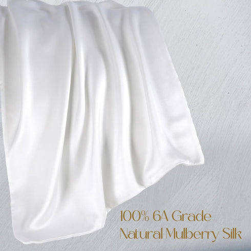 ZIMASILK 100% Pure Mulberry Silk Pillowcase for Hair and Skin Health,Soft and Smooth,Both Sides Premium Grade 6A Silk,600 Thread Count,with Hidden...
