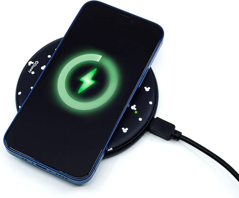 Disney Mickey Mouse Wireless Charging Pad- Wireless Charging Station Universally Compatible with All Qi Enabled Devices- Mickey Mouse Gifts for Ad...