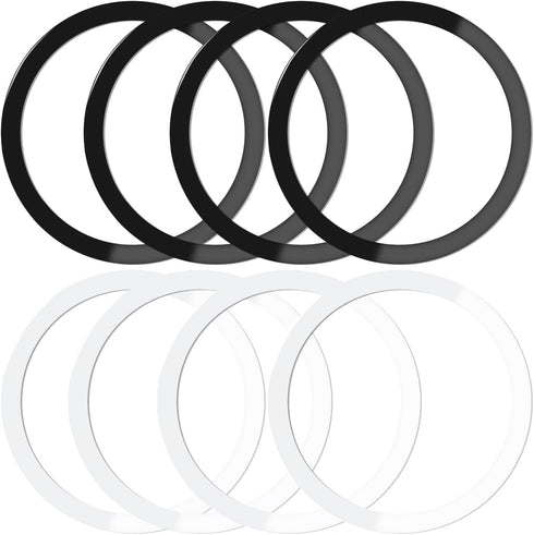 8 Pack Universal Metal Rings Sticker Compatible for Magsafe Magnetic Wireless Charger iPhone 15 14 13 12 Pro Mini Max Galaxy,(NO Magnet) Ultra-Thi...