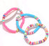 boderier Heishi Bracelets Colorful African Vinyl Disc Bead Stretch Bracelet Summer Beach Surfer Bracelets Set (7)...