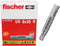 fischer Universal Plug UX 6x35 R (with Rim)100pcs Use in All Solid Hollow and Board Building Materials Holds in Concrete Masonry Gypsum Plasterboa...