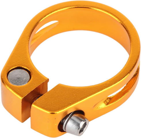 Bike Seats Post Clamp, Quick Release Ultra Light Aluminum Alloy 34.9mm Rust Proof Bike Seatpost Clamp for Most Bikes(Gold)...