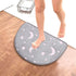 Noctilucent Mat Anti-Slip Rug Star Shinning in Night Door Mat Glow in Dark Decorative Floor Mat Outdoor Indoor Entrance Soft Carpet Semicircular 2...