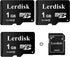 Factory Wholesale Micro SD Card 1GB Pack of 3 in Bulk MicroSD with Adapter Produced by Authorized Licencee (1GB)...
