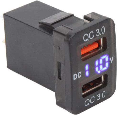 Fast Charge Dual USB Port Charger Socket with QC3.0 for FJ Cruiser Hilux Tacoma, Compatible with Mobile Phones, Tablets, GPS (1.3x0.88 Inch)......